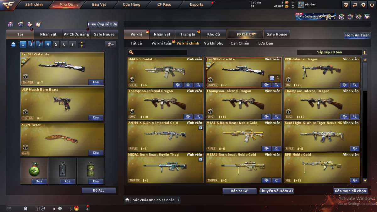 shop acc cf uy tin gia re